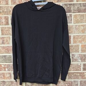 Massimo Dutti Men's Black Hoodie Size XS
